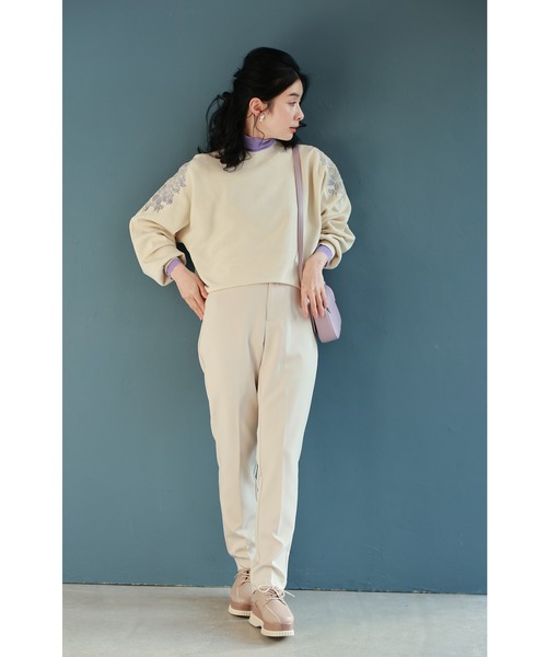 cawaii（カワイイ）の「「最高の普段着」肩レースニット トレーナー（ニット/セーター・レディース・アイボリー/ブラック・FREE）」の19枚目の写真