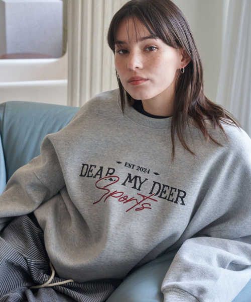 DEARMYDEER(ディアマイディア)の「Sports Logo sweatshirt_ Grey(スウェット・レディース・その他・FREE)」の1枚目の写真