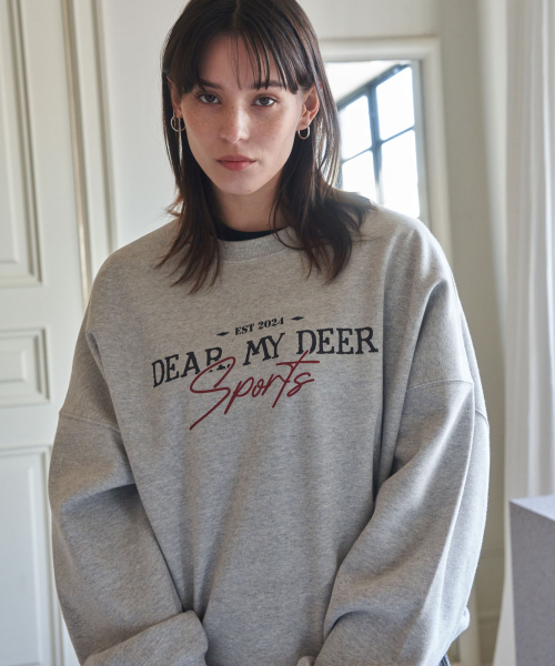 DEARMYDEER(ディアマイディア)の「Sports Logo sweatshirt_ Grey(スウェット・レディース・その他・FREE)」の2枚目の写真