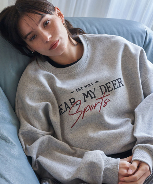 DEARMYDEER(ディアマイディア)の「Sports Logo sweatshirt_ Grey(スウェット・レディース・その他・FREE)」の3枚目の写真