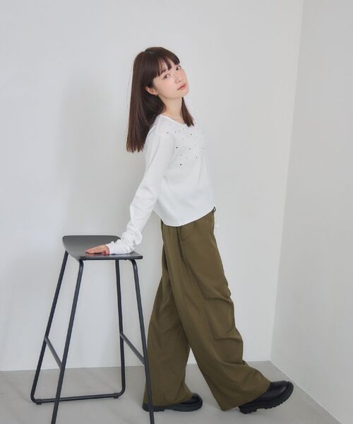 RETRO GIRL(レトロガール)の「カーブワイドPT(その他パンツ・レディース・ダークグリーン/ブラック/ブラウン・FREE)」の9枚目の写真