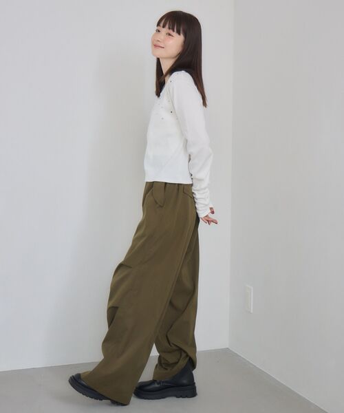 RETRO GIRL(レトロガール)の「カーブワイドPT(その他パンツ・レディース・ダークグリーン/ブラック/ブラウン・FREE)」の15枚目の写真