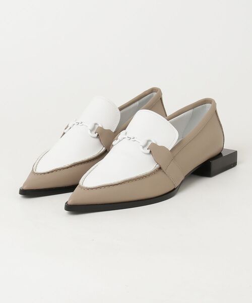CINOH(チノ)の「LOAFER(ローファー・レディース・ベージュ/ブラック×ホワイト/ブラック・36/37/38)」の1枚目の写真
