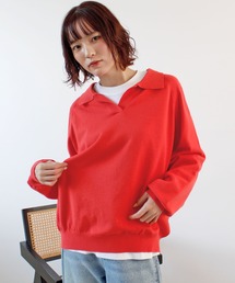 《26SS 新作》スキッパーポロニットプルオーバー