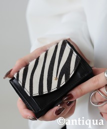 antiqua（アンティカ）の「本革 ハラコ調 コンパクト財布（財布）」