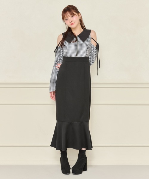 apres jour(アプレジュール)の「襟付きZIPワンピース(ワンピース・レディース・ブラック/ブラック系その他・フリー/X-LARGE)」の7枚目の写真