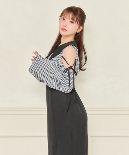 apres jour(アプレジュール)の「襟付きZIPワンピース(ワンピース・レディース・ブラック/ブラック系その他・フリー/X-LARGE)」の5枚目の写真
