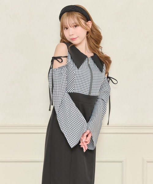 apres jour(アプレジュール)の「襟付きZIPワンピース(ワンピース・レディース・ブラック/ブラック系その他・フリー/X-LARGE)」の9枚目の写真