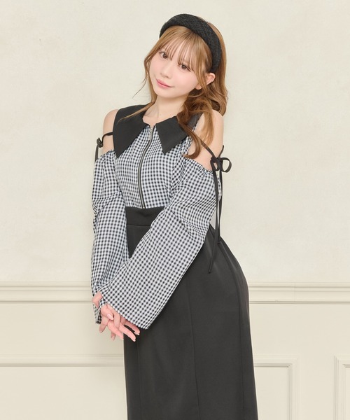 apres jour(アプレジュール)の「襟付きZIPワンピース(ワンピース・レディース・ブラック/ブラック系その他・フリー/X-LARGE)」の11枚目の写真