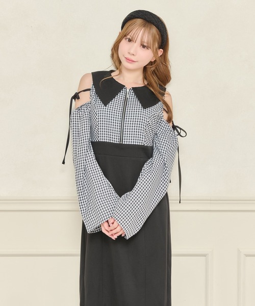 apres jour(アプレジュール)の「襟付きZIPワンピース(ワンピース・レディース・ブラック/ブラック系その他・フリー/X-LARGE)」の12枚目の写真