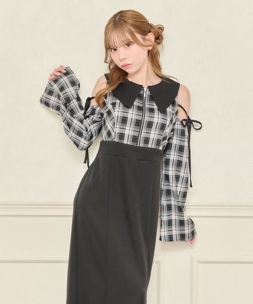 apres jour(アプレジュール)の「襟付きZIPワンピース(ワンピース・レディース・ブラック/ブラック系その他・フリー/X-LARGE)」の15枚目の写真