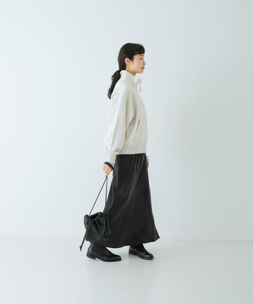 かぐれ(カグレ)の「コットンスウェットスタンドジップ(スウェット・レディース・オートミール/グレー・FREE)」の7枚目の写真