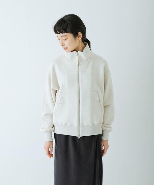かぐれ(カグレ)の「コットンスウェットスタンドジップ(スウェット・レディース・オートミール/グレー・FREE)」の9枚目の写真
