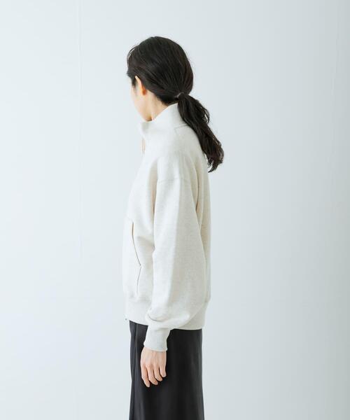 かぐれ(カグレ)の「コットンスウェットスタンドジップ(スウェット・レディース・オートミール/グレー・FREE)」の10枚目の写真