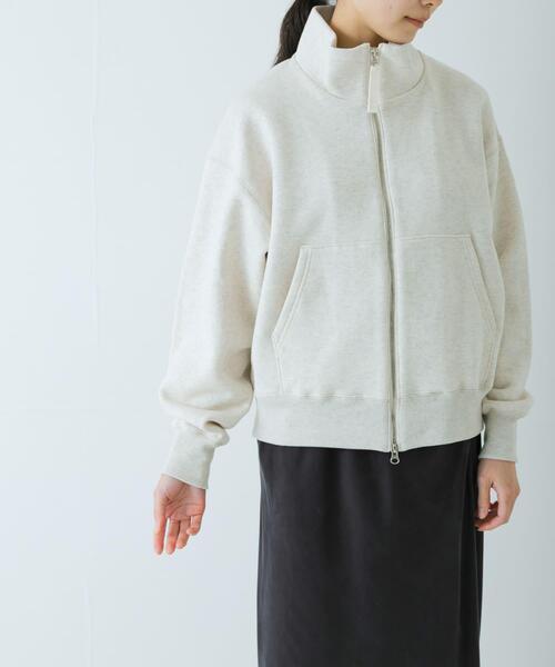 かぐれ(カグレ)の「コットンスウェットスタンドジップ(スウェット・レディース・オートミール/グレー・FREE)」の14枚目の写真