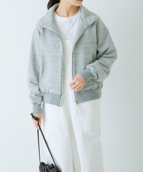 かぐれ(カグレ)の「コットンスウェットスタンドジップ(スウェット・レディース・オートミール/グレー・FREE)」の18枚目の写真