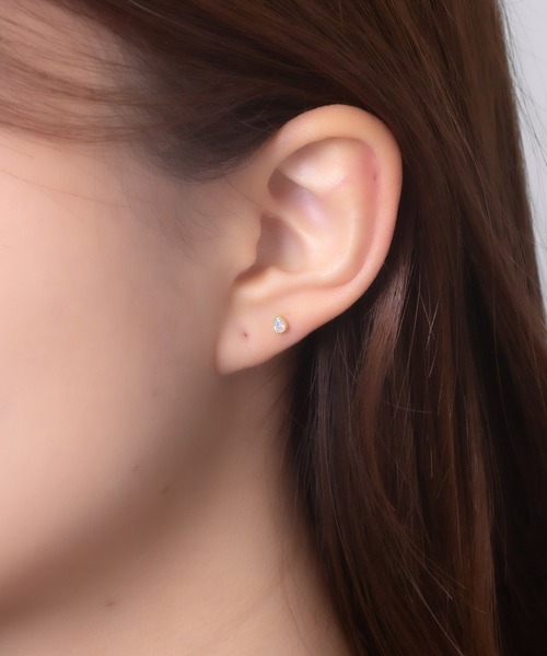 Peony(ピオニー)の「【Peony/ピオニー】/ステンレスポスト 片耳用 アクアドロップピアス(ピアス(片耳用)・レディース・シルバー/ゴールド・FREE)」の5枚目の写真