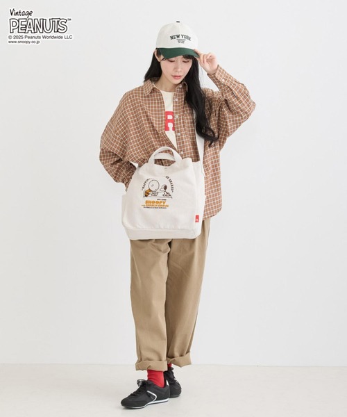 Vintage PEANUTS(ビンテージピーナッツ)の「ルートート / IP.ミディアム.2way.ピーナッツ-0X(ショルダーバッグ・レディース・グリーン/グレー/ホワイト系その他・FREE)」の15枚目の写真