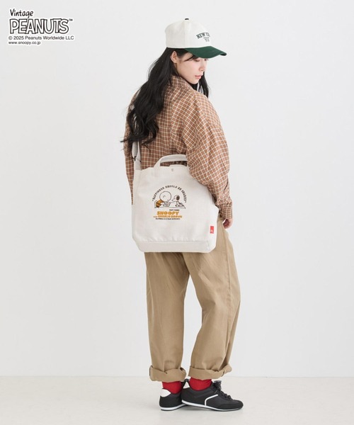 Vintage PEANUTS(ビンテージピーナッツ)の「ルートート / IP.ミディアム.2way.ピーナッツ-0X(ショルダーバッグ・レディース・グリーン/グレー/ホワイト系その他・FREE)」の16枚目の写真