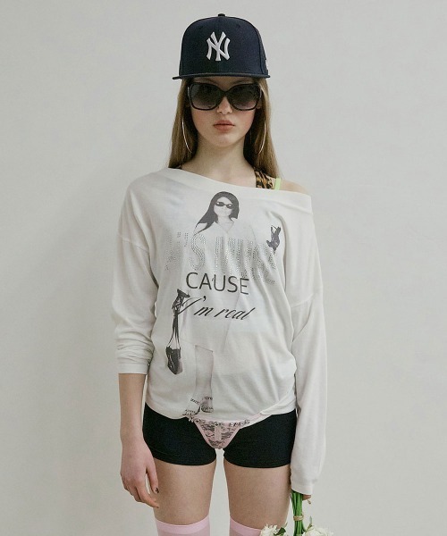 SCULPTOR(スカルプター)の「Urban Muse Tee(Tシャツ/カットソー・レディース・ライトグレー/ホワイト/ピンク・SMALL/MEDIUM/LARGE)」の2枚目の写真