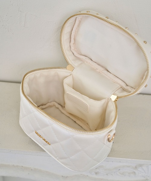 セール】Mini vanity with detachable fur handle（ハンドバッグ