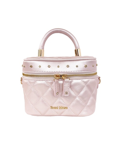 Rose Muse(ロゼミューズ)の「mini vanity with detachable fur handle(ハンドバッグ・レディース・ピンク/アイボリー・FREE)」の10枚目の写真