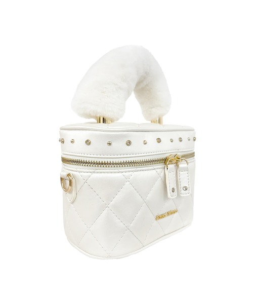 Mini vanity with detachable fur handle（ハンドバッグ）｜Rose Muse