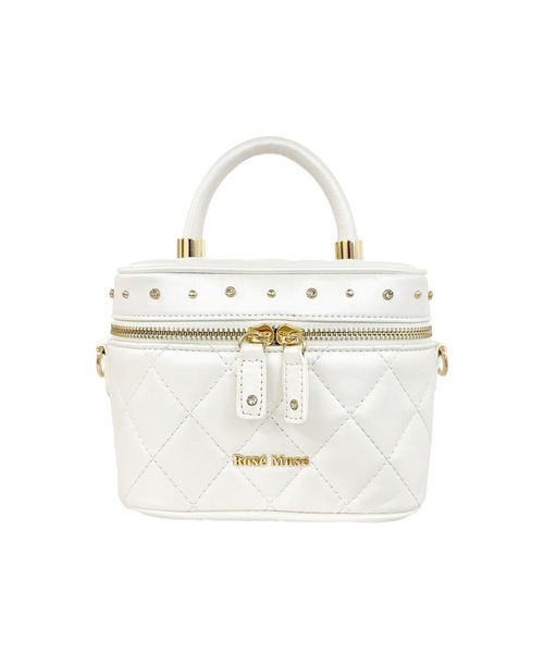Rose Muse(ロゼミューズ)の「mini vanity with detachable fur handle(ハンドバッグ・レディース・ピンク/アイボリー・FREE)」の3枚目の写真