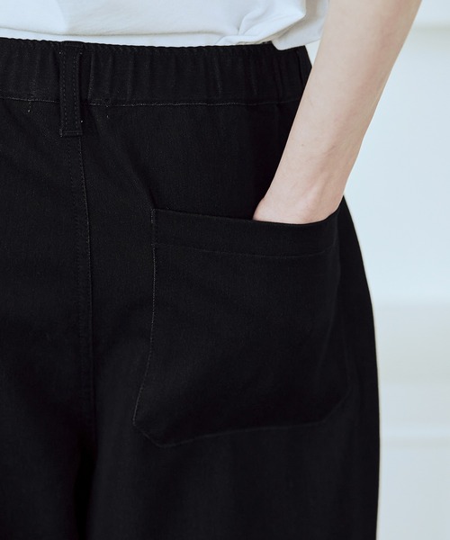 ASTRONOMY（アストロノミー）の「【セットアップ対応】【ネバーリジット】ワイド2タックTRデニムスラックス（デニムパンツ・メンズ・ブラック/ブルー・S/M/L/XL）」の20枚目の写真