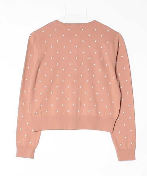 DOUBLE STANDARD CLOTHING(ダブルスタンダードクロージング)の「ウール天竺 ドットカーディガン(カーディガン/ボレロ・レディース・ネイビー/ベージュ・38/36)」の3枚目の写真