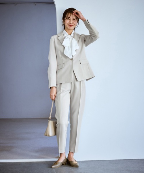 ROPE' PICNIC（ロペピクニック）の「【WEB限定カラー】360°ウルトラストレッチ テーパードパンツ/花粉ガード・セットアップ対応（その他パンツ・レディース・グレー系その他/ブラック/ネイビー/ベージュ系その他/ブルー系その他5・M/S/L）」の10枚目の写真