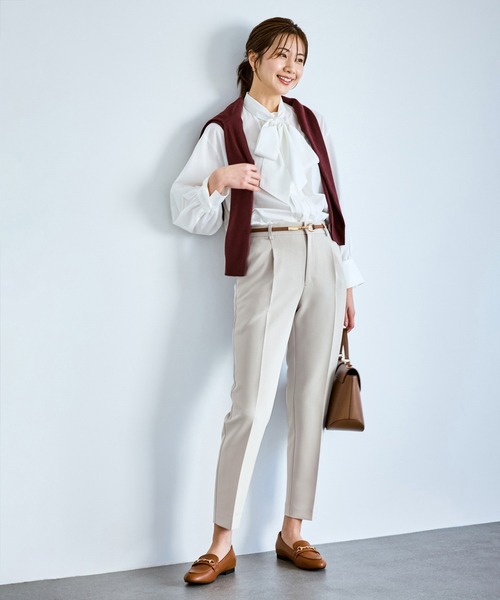 ROPE' PICNIC（ロペピクニック）の「【WEB限定カラー】360°ウルトラストレッチ テーパードパンツ/花粉ガード・セットアップ対応（その他パンツ・レディース・グレー系その他/ブラック/ネイビー/ベージュ系その他/ブルー系その他5・M/S/L）」の16枚目の写真