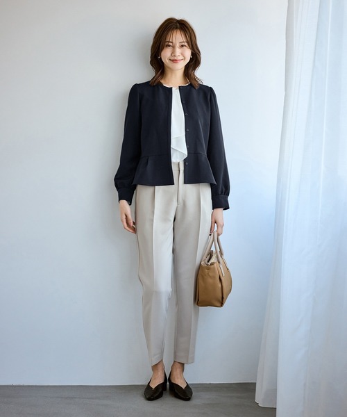 ROPE' PICNIC（ロペピクニック）の「【WEB限定カラー】360°ウルトラストレッチ テーパードパンツ/花粉ガード・セットアップ対応（その他パンツ・レディース・グレー系その他/ブラック/ネイビー/ベージュ系その他/ブルー系その他5・M/S/L）」の20枚目の写真