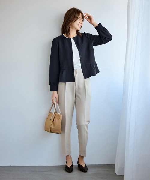 ROPE' PICNIC（ロペピクニック）の「【WEB限定カラー】360°ウルトラストレッチ テーパードパンツ/花粉ガード・セットアップ対応（その他パンツ・レディース・グレー系その他/ブラック/ネイビー/ベージュ系その他/ブルー系その他5・M/S/L）」の21枚目の写真