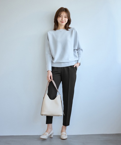 ROPE' PICNIC（ロペピクニック）の「【WEB限定カラー】360°ウルトラストレッチ テーパードパンツ/花粉ガード・セットアップ対応（その他パンツ・レディース・グレー系その他/ブラック/ネイビー/ベージュ系その他/ブルー系その他5・M/S/L）」の6枚目の写真