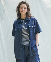 L&R blue sea water denim shirts DeepBlue