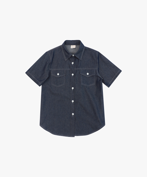 LOSSYROW（ロッシロー）の「L&R blue sea water denim shirts DeepBlue（シャツ/ブラウス・レディース・その他・FREE）」の5枚目の写真