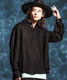 Jih Nunc | ms6375-レーヨンリネンプルオーバーシャツ(JIH-R1157)(シャツ/ブラウス)