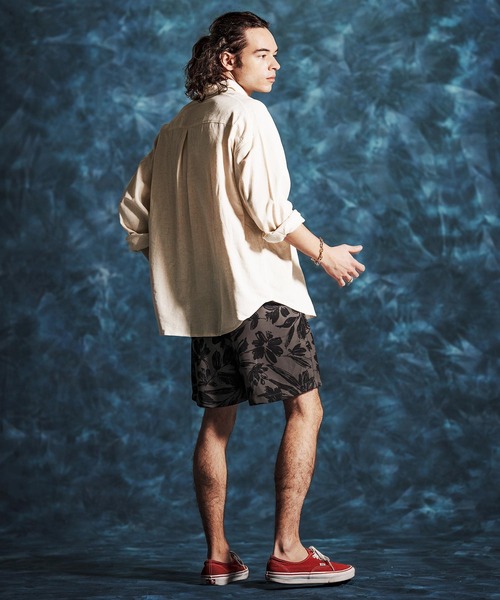 Jih Nunc（ジーヌンク）の「ms6375-レーヨンリネンプルオーバーシャツ(JIH-R1157)（シャツ/ブラウス・メンズ・キナリ/カーキ/ブラック・L/M/S）」の18枚目の写真