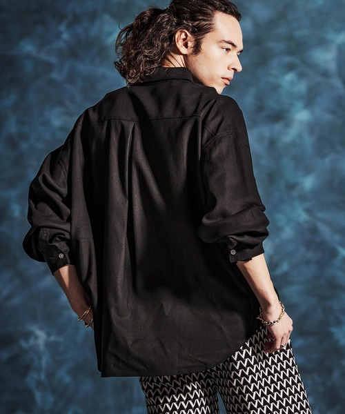 Jih Nunc（ジーヌンク）の「ms6375-レーヨンリネンプルオーバーシャツ(JIH-R1157)（シャツ/ブラウス・メンズ・キナリ/カーキ/ブラック・L/M/S）」の20枚目の写真