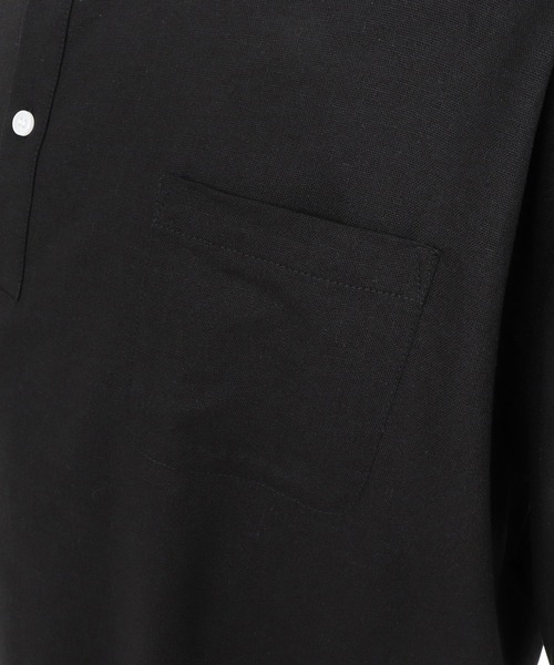 Jih Nunc（ジーヌンク）の「ms6375-レーヨンリネンプルオーバーシャツ(JIH-R1157)（シャツ/ブラウス・メンズ・キナリ/カーキ/ブラック・L/M/S）」の4枚目の写真