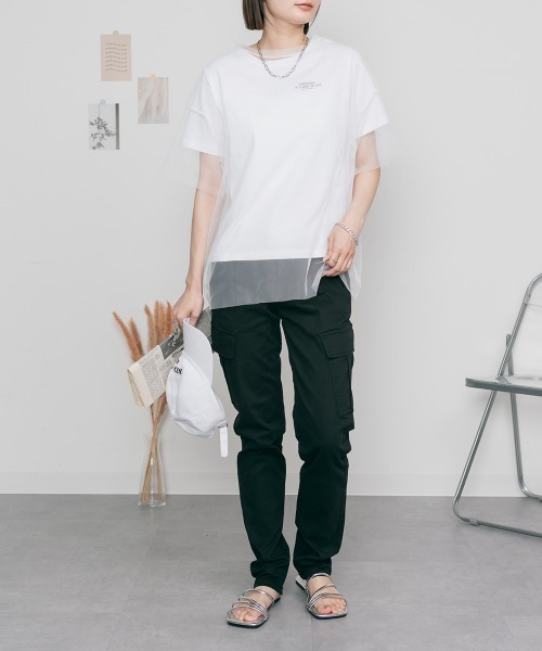 RCD(アールシーディー)の「ツイルカーゴパンツ(カーゴパンツ・レディース・ベージュ/ブラック/カーキ・M/L/LL/3L/4L)」の7枚目の写真
