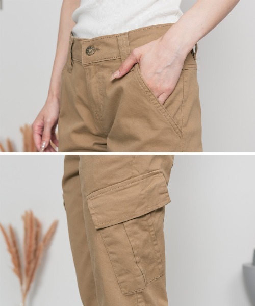 RCD(アールシーディー)の「ツイルカーゴパンツ(カーゴパンツ・レディース・ベージュ/ブラック/カーキ・M/L/LL/3L/4L)」の17枚目の写真