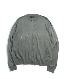 Starting Over（スターティングオーバー）の「studded high-gauge knit crewneck cardigan/スタッズ デザイン ハイゲージ ニット クルーネック カーディガン 短丈 カーデ（カーディガン/ボレロ）」