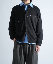 Starting Over（スターティングオーバー）の「studded high-gauge knit crewneck cardigan/スタッズ デザイン ハイゲージ ニット クルーネック カーディガン 短丈 カーデ（カーディガン/ボレロ）」