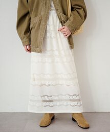 Kastane | レースボーダースカート(スカート)