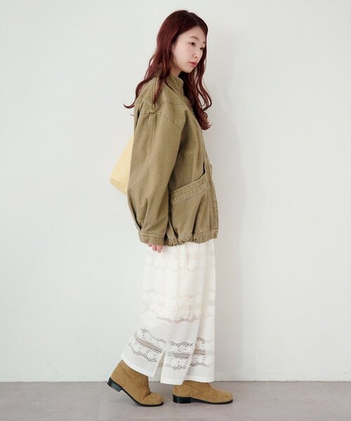 Kastane（カスタネ）の「レースボーダースカート（スカート・レディース・アイボリー/ブラック・FREE）」の8枚目の写真