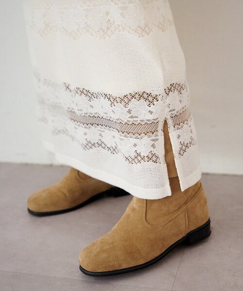 Kastane（カスタネ）の「レースボーダースカート（スカート・レディース・アイボリー/ブラック・FREE）」の9枚目の写真