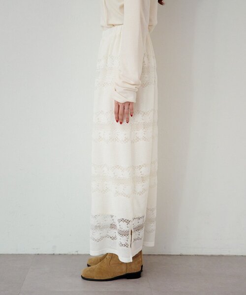 Kastane（カスタネ）の「レースボーダースカート（スカート・レディース・アイボリー/ブラック・FREE）」の13枚目の写真