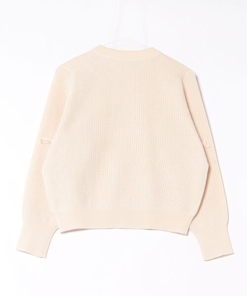 STRAWBERRY-FIELDS（ストロベリーフィールズ）の「ポーツポリー_リボンメッシュ編ニット（ニット/セーター・レディース・キナリ/ブラック×ホワイト・2）」の10枚目の写真